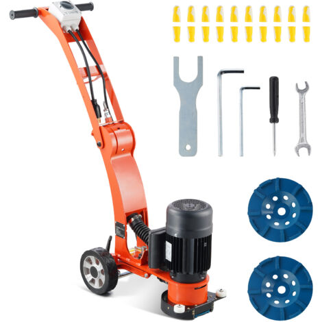 Mophorn – Ponceuse à béton 180 mm – Moteur sans balais 1500 W – Vitesse 1400 tr/min – Meulage professionnel granit, marbre, pierre