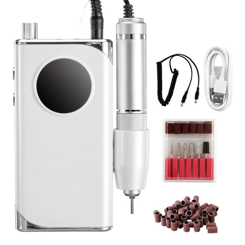 Mophorn - Ponceuse à ongles électrique rechargeable, 40 000 tr/min sans fil pour le soin des ongles
