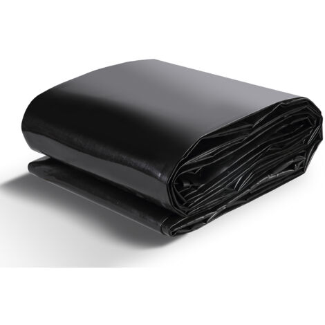 Mophorn Pond Liner, 10 x 13 ft 20 Mil Thickness, Pliable LLDPE Material Pond Skins, Easy Cutting Underlayment for Fish or Koi Ponds, Water Features, Waterfall Base, Fountains, Water Gardens, Black
