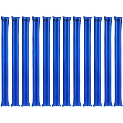 Mophorn Pool-Beschwerungssack, 12 Stück à 300 cm, 0,4 mm dicke PVC-Säcke mit auslaufsicherem Schraubverschluss, Wassersäcke zur Sicherung von Poolabdeckungen im Winter, blau