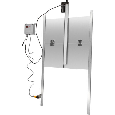 Mophorn Porta automatica per pollaio - 12V 66W, timer e sensore di luce, kit di apertura elettrica per pollaio con sensore a infrarossi, 2 telecomandi