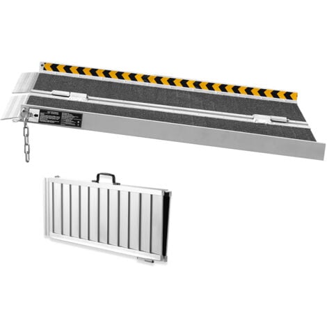 Mophorn Portable Wheelchair Ramp, 2 ft 800 lbs Capacity, Non-Slip Aluminum Folding Threshold Ramp, Foldable Mobility Scooter Ramp Wheel Chair Ramp, Handicap Ramp for Home Steps, Stairs, Doorways, Curb