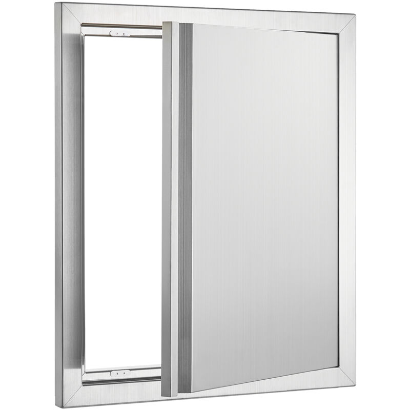 Porte d'accès bbq 457 x 533 mm, porte extérieure en acier inoxydable, porte encastrée verticale avec poignée pour îlot barbecue - Mophorn