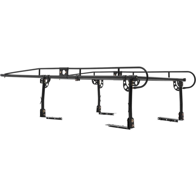 Porte-échelle pour camion, capacité de 454 kg, largeur réglable de 43,3 à 63 po, robuste, installation sans perçage/perçage, idéal pour les kayaks,