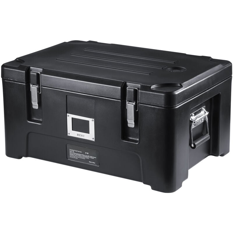 Mophorn - Porte-plateau isotherme – Boîte chaude empilable de 36 Qt avec 3 poêles en acier inoxydable, chauffe-plats en lldpe avec poignées