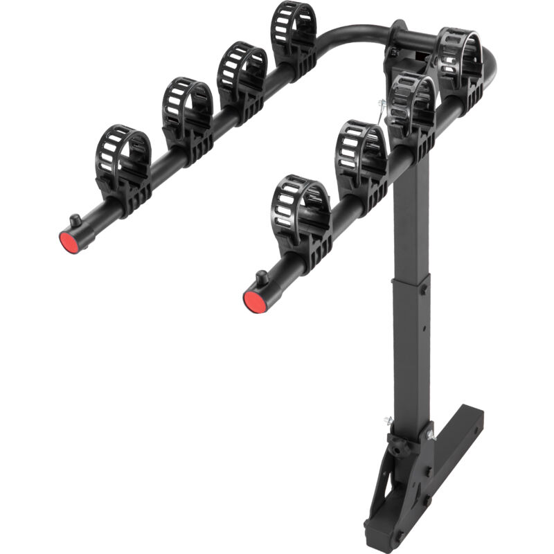 Porte-vélos pour 4 vélos, support d'attelage, capacité de 150 lb, conception inclinable et pliable, boulon en u et sangle anti-oscillation, pour
