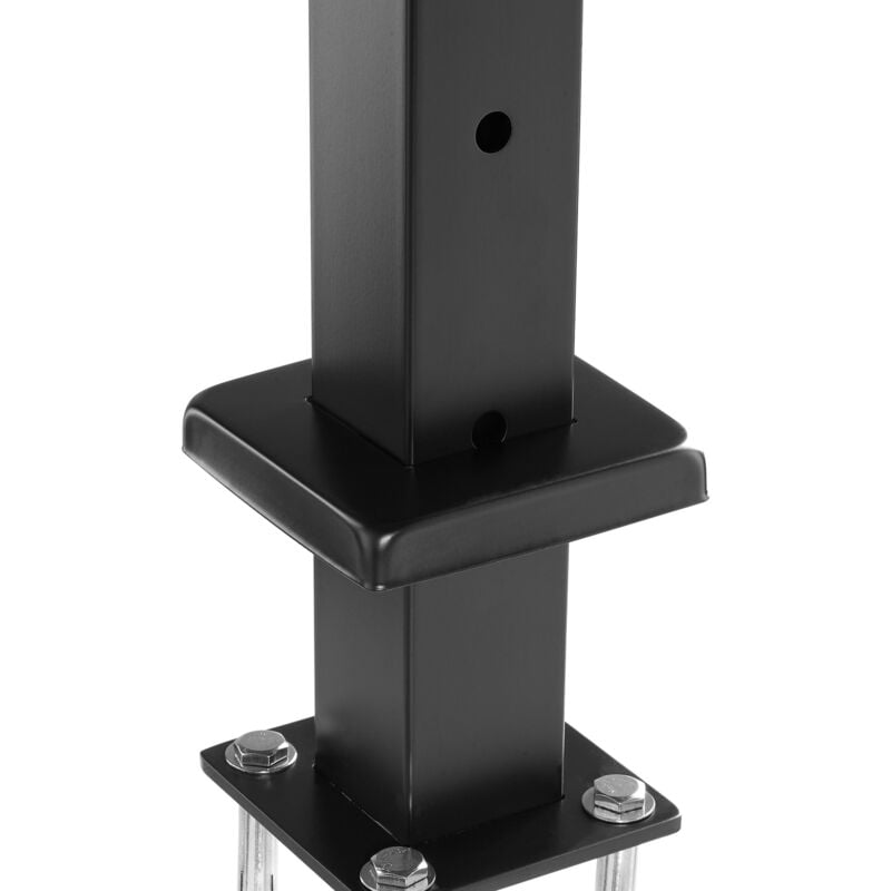 Mophorn Poteau de garde-corps en câble , 4 paquets, 36" x 2" x 2" Garde-corps de terrasse en acier avec trous horizontaux, 10 pré-percés, acier