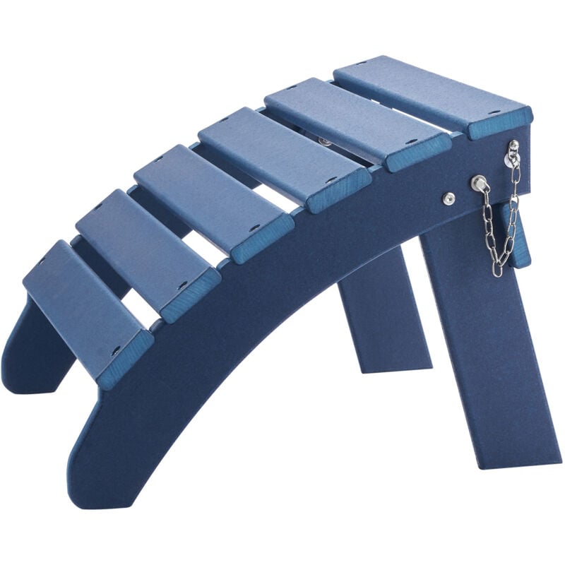 Pouf Adirondack pliable en pehd 47 x 47 x 35 cm (18,7 l x 18,9 l x 13,8 h), repose-pieds résistant aux intempéries pour chaise Adirondack, bleu