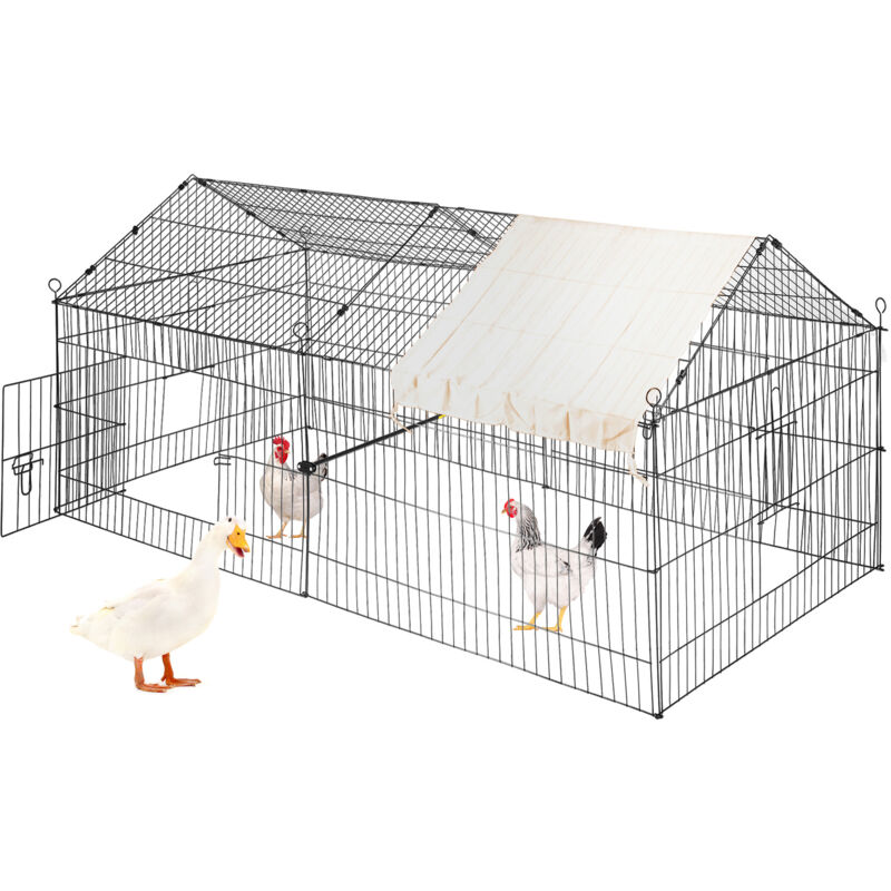 Mophorn - Poulailler 87'x41,7'x41', enclos pour lapins, housse imperméable, intérieur/extérieur, cour/ferme, cage en métal, petits animaux, canard,