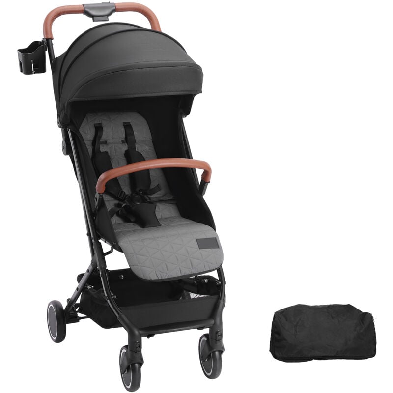 Mophorn - Poussette standard pour bébé , poussette pour tout-petit avec dossier réglable à 95°-175° et repose-pieds réglable à 0/90° et pliage en un
