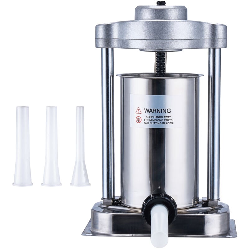 Mophorn - Poussoir à saucisses manuel 2 l / 5 lbs, vertical, acier inoxydable 304, avec pince