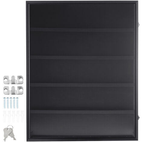Mophorn  Présentoir 35 cartes de sport graduées, 24,3 x 30,5 x 2,1 pouces, cadre d'affichage pour cartes de baseball avec protection UV à 98 %, verre en polycarbonate transparent, armoire murale