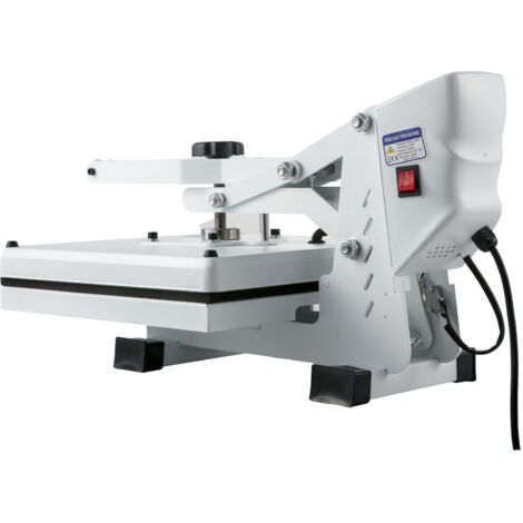 Mophorn Pressa di calore, 15x15 pollici, riscaldamento veloce, alta pressione per magliette, stampante di sublimazione digitale, facile da usare, bianco