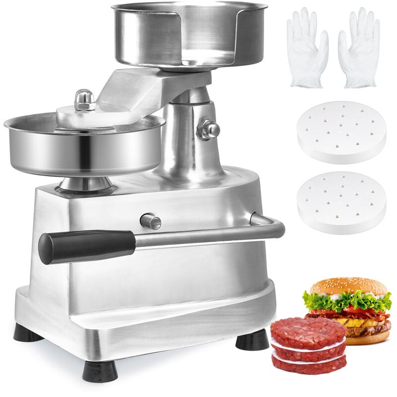 Mophorn - vevor Presse a Hamburger Commerciale 130 mm de Diametre Machine a Burger Manuelle en Inox SUS304 Presse Steak Hache avec Poignee