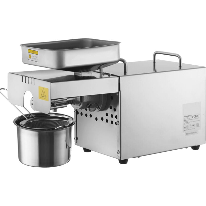 Presse à huile électrique , 700 w, acier inoxydable, température constante de 140 ℃ / 284 ℉, expulseur à chaud pour arachides, sésame, colza, graines