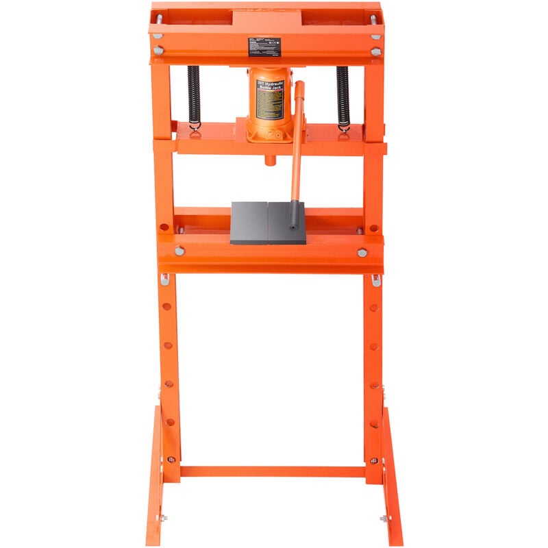 Presse d'atelier hydraulique 20 t, cadre en h avec plaque de presse et support triangulaire, presse au sol réglable stable, soupape de décharge pour