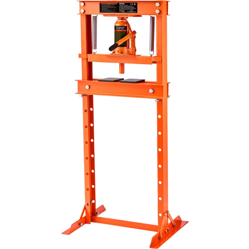 VEVOR Presse Hydraulique deAtelier 12 T Presse Automobile d’Etabli Course 125 mm Hauteur 40-705 mm avec Verin Cadre en H Robuste pour Montage