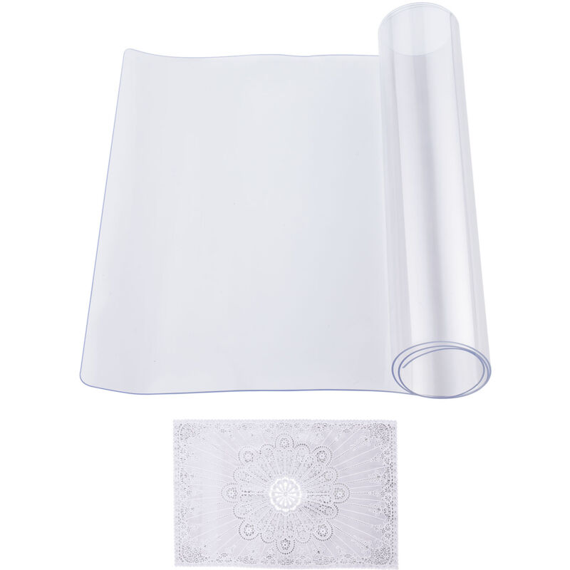 Protection de table en plastique, 35,6 x 61 cm, 1,5 mm d'épaisseur, tapis de bureau imperméable pour bureau, salle à manger, table de chevet - Mophorn