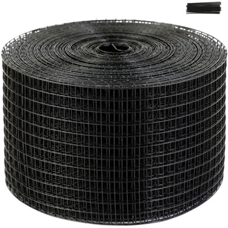 Mophorn Protector solar para pájaros de 8" x 100 pies, malla revestida de PVC a prueba de óxido, kit de rollo de alambre de 1/2" con 50 ataduras, protección duradera para paneles solares