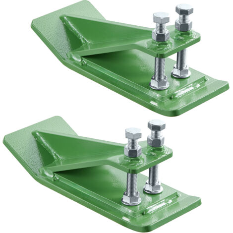Mophorn Protezione in Acciaio per Benna del Trattore, Set di 2 Pezzi con Dadi e Bulloni a Doppio Esagono, Ideale per Rimuovere Foglie e Spargere Ghiaia, Colore Verde