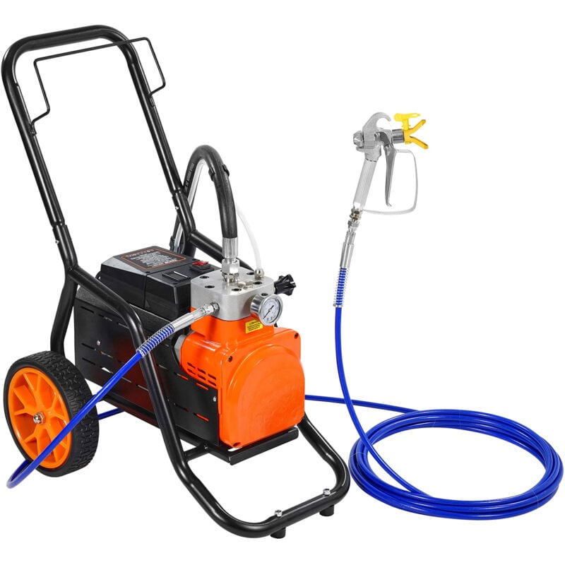 Mophorn - Pulvérisateur de peinture sans air à diaphragme, pulvérisateur de peinture sans air avec barre d'extension, 1700 w 3000 psi haute pression