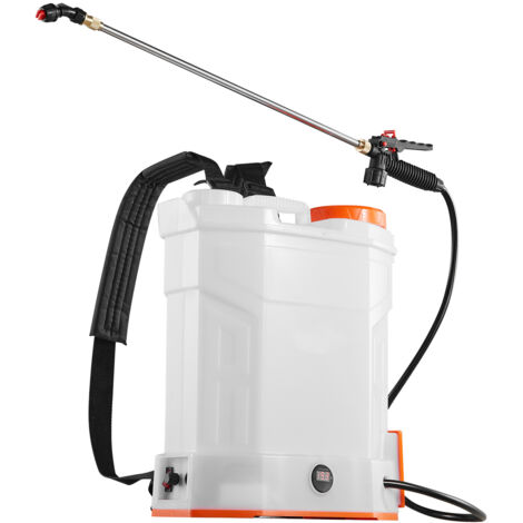 Mophorn Pulverizador de Mochila a Batería, Pulverizador Eléctrico Portátil de 12 L con 2 Varillas Extensibles y 5 Boquillas, Presión Ajustable de 0-90 PSI, 2 Horas de Uso Continuo para