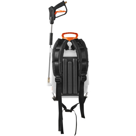 Mophorn Pulverizador de mochila a batería, pulverizador eléctrico portátil de 15 L con 2 varillas ajustables y 8 boquillas, presión regulable de 0-90 PSI, autonomía de 4 horas para jardín y césped