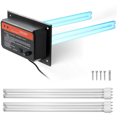 Mophorn Purificatore d'aria HVAC per tutta la casa, 72 W, 16 pollici, luce UVC UV nel condotto per AC, con 2 lampadine di ricambio, potente depuratore d'aria per sistemi AC