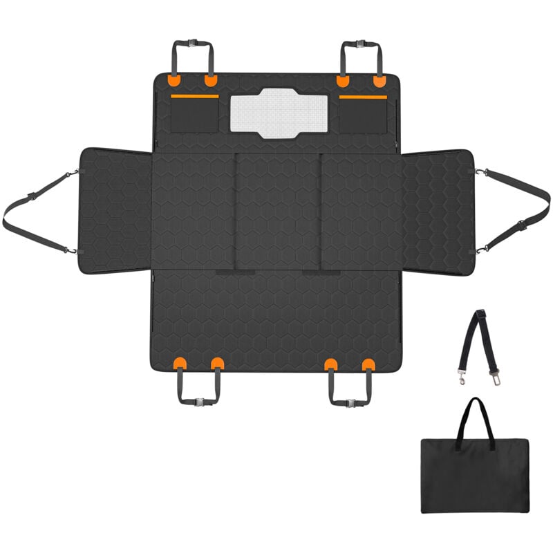 Mophorn Rallonge de siège arrière Mophorn. 54 « x25.6 ». Housse de siège de voiture pour chien. Fenêtre et poche en maille. Supporte 350lbs. Pour