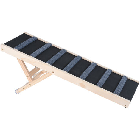 Mophorn Rampa pieghevole per cani, rampa per animali domestici in legno da 39,3", regolabile per cani di piccola e grande taglia, ideale per divano, sofà e auto, altezza regolabile da 15" a 22"