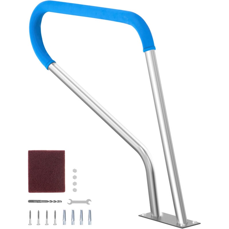 Mophorn - Rampe de piscine en acier inoxydable - 39 x 32 pouces, durable et sûre, idéale pour les piscines intérieures/extérieures, antirouille avec