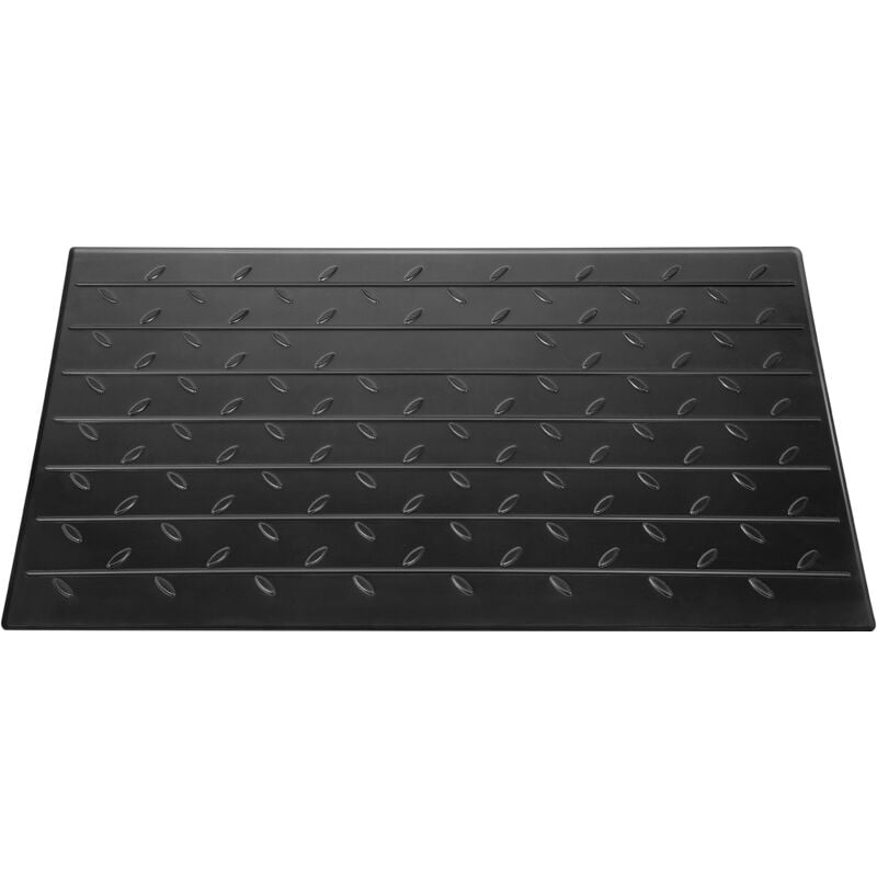 Rampe de seuil en caoutchouc rampe de porte de 3 po avec couvre-cordon à 3 canaux, rampe d'entrée en caoutchouc solide évaluée à 2200 lb pour