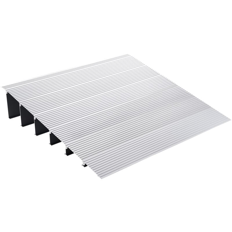 VEVOR Rampe de Seuil Hauteur 15,2 cm Rampe de Portes pour Fauteuil Roulant Capacite de Charge 362,8 kg en Aluminium Rampe Modulaire Reglable pour