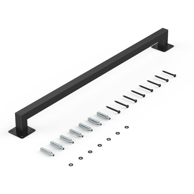Mophorn Rampe murale pour escalier, 910 mm, main courante intérieure en fer, capacité de charge 113,4 kg, barre d'appui à section carrée, adaptée aux