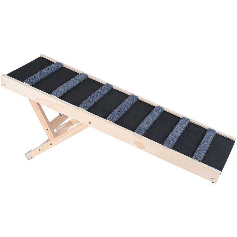 Mophorn - Rampe pliante pour chien , rampe en bois de 100 cm, réglable pour petits et grands chiens, idéale pour canapé, canapé et voiture, hauteur