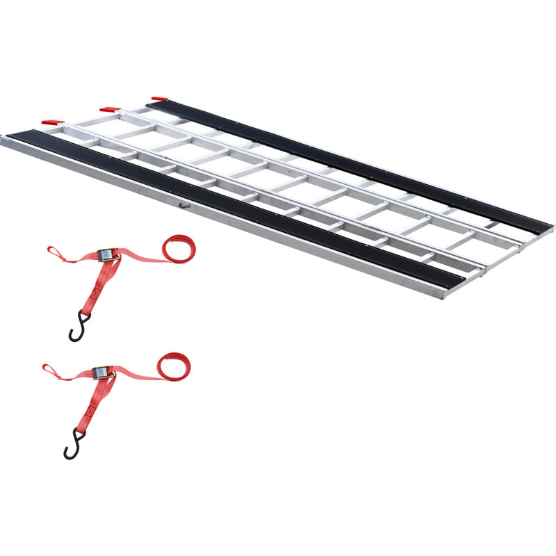 Rampes pliables extra larges en aluminium 85' x 54', capacité de 1500 lbs pour moto, moto tout-terrain, remorque, vtt, utv, tracteur de jardin,