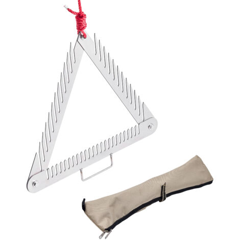 Mophorn Rastrello per Erbacce Acquatiche 515 x 540 x 9 mm con Manico, Tagliaerba Galleggiante in Acciaio Inox con Corda da 9 m per Laghi e Stagni