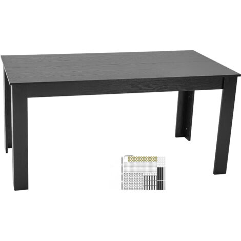 Mophorn Rechteckiger Esstisch Küchentisch (nur Tisch) Esszimmertisch 160cm Schwarz