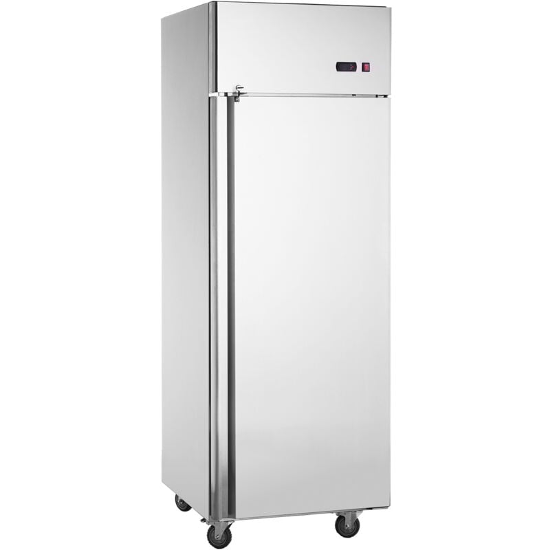 Mophorn - Réfrigérateur commercial de 20,12 pi³, réfrigérateur vertical à porte simple. Acier inoxydable, dégivrage automatique, 3 étagères. Contrôle