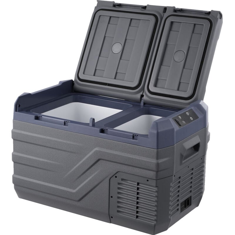 Mophorn - Réfrigérateur de voiture, congélateur portable 12 volts, 25 l double zone, réglable de -4℉ à 68℉, glacière à compresseur 12/24 v cc et