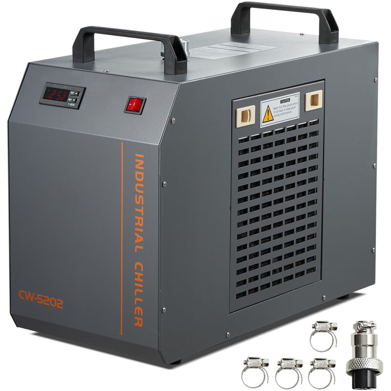 Mophorn - Refroidisseur d'eau industriel CW-5202, compresseur intégré, réservoir de 7 l, débit de 18 L/min, refroidissement de la machine de gravure