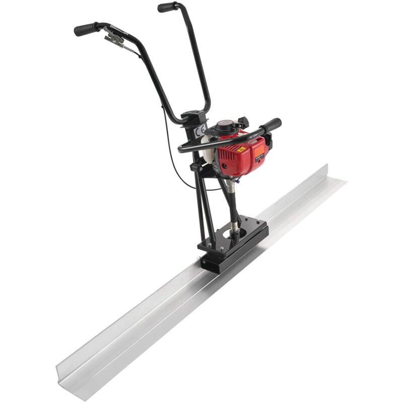 Mophorn - Règle à béton électrique à gaz, panneau en aluminium de 1830 mm, moteur vibrant de finition de ciment à 4 temps, outils à béton à haute