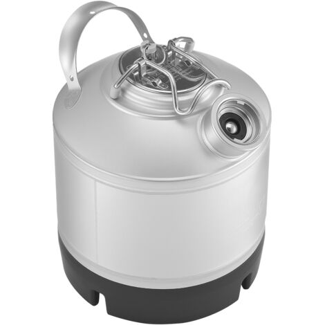 Mophorn Reinigungsfass für Bierleitungen, 6,5 L Behälter mit D-Kupplungsanschluss und rutschfester Basis, Gerät zur Reinigung von Bierleitungen aus 304 Edelstahl