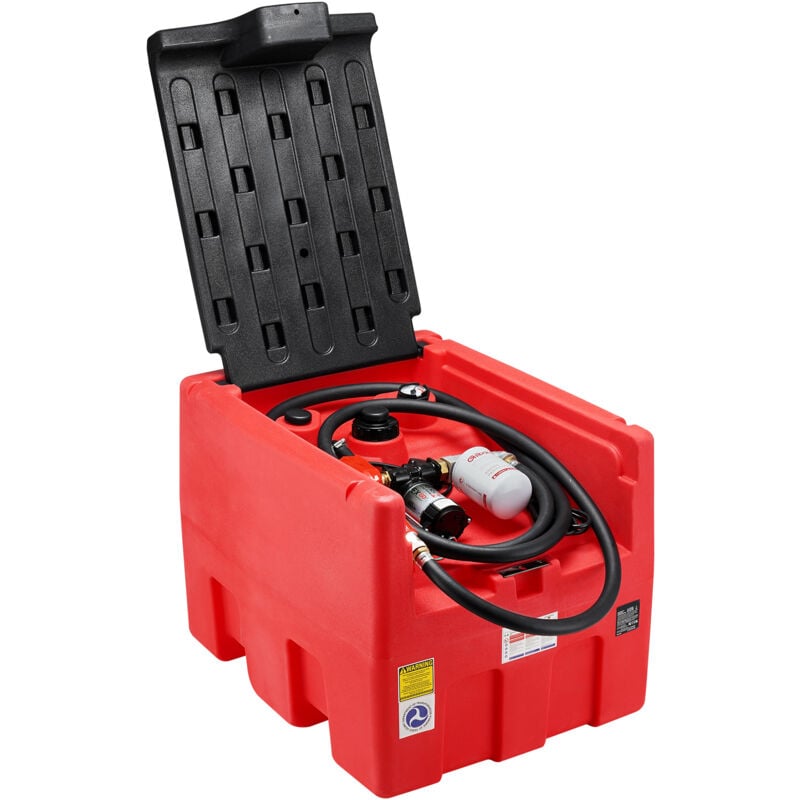 Mophorn Réservoir portable pour diesel et essence, débit de 10,6 GPM, capacité de 48 gallons, pompe électrique 12 V, tuyau de 4,1 m, buse