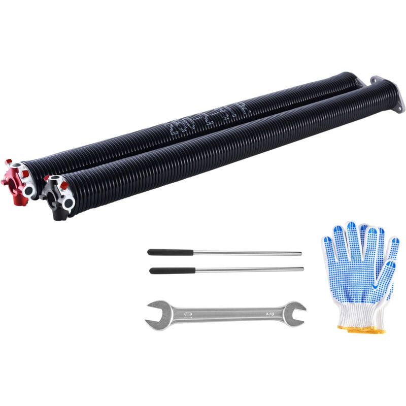 Ressorts de torsion pour porte de garage, paire de 0,25 x 2 x 31 po, 16 000 cycles, revêtement noir électrophorétique pour remplacement, ressorts de