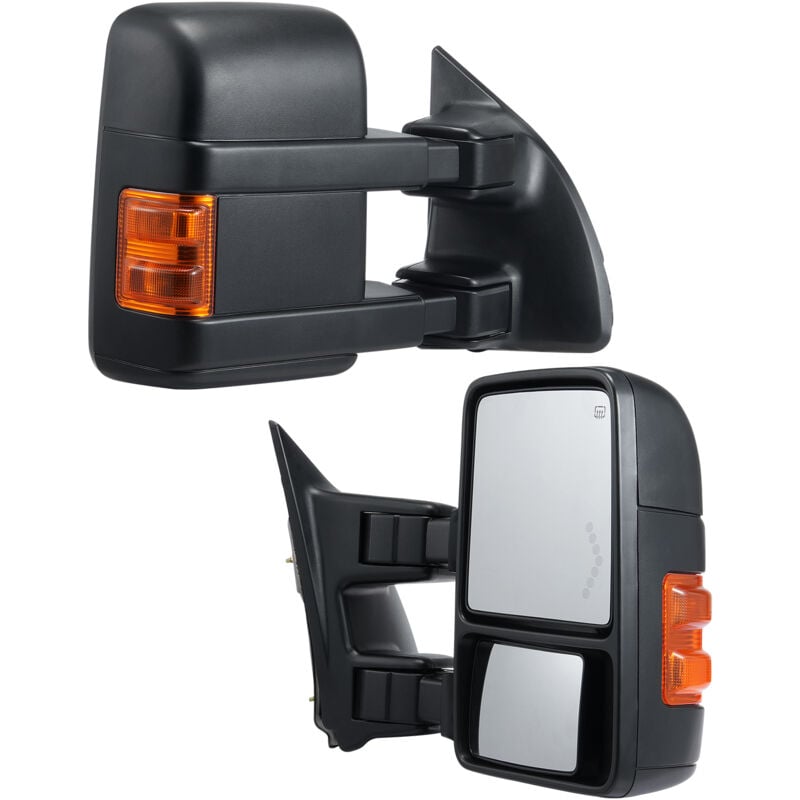 Rétroviseurs de remorquage, paire gauche et droite pour Ford F250 F350 F450 F550 2008-2016, chauffants électriques avec feu de signalisation, verre