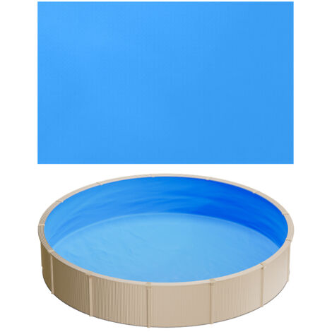 Mophorn Revestimiento de PVC para piscina redonda, adecuado para piscinas elevadas con un diámetro de 350,5 cm y una altura de pared de 90 cm. Fabricado con un grosor de 0,6 mm, resistente al desgarro