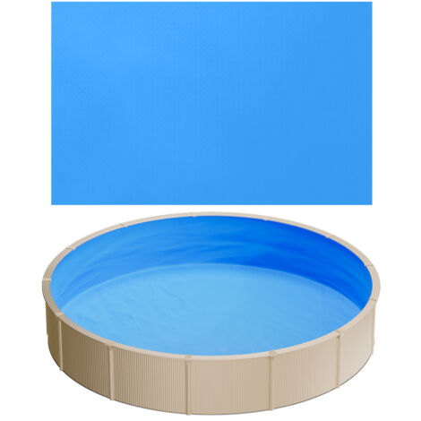 Mophorn Revêtement de Piscine Hors-Sol Rond Diamètre 360 cm Hauteur 90 cm, Doublure Intérieure en PVC de 0,4 mm d'Épaisseur, Résistant aux Déchirures et aux UV, Système Overlap, Couleur Bleue