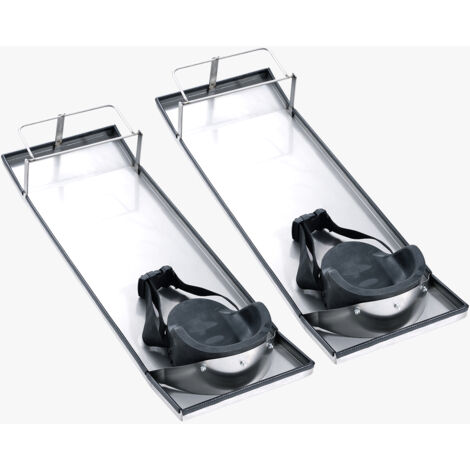 Mophorn Rodilleras de Hormigón de Acero Inoxidable de 747 x 255mm, Rodilleras de Hormigón Deslizantes Móviles, con Rodilleras y Correas para Tablas para Acabado de Cemento y Hormigón
