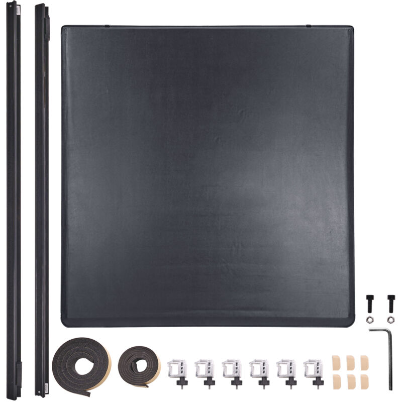 Roll Up Cover Toneau Cover - Compatible avec 2002-2018 Dodge Ram 1500, 2003-2024 ram 2500/3500, 2019-2024 Classic, 6,4 x 5,5 pi de lit, Soft pvc